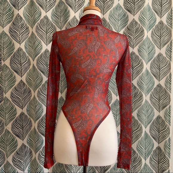 COPY - BORN HONEY | Paisley Sheer Mesh Bodysuit NWT - Picture 7 of 9